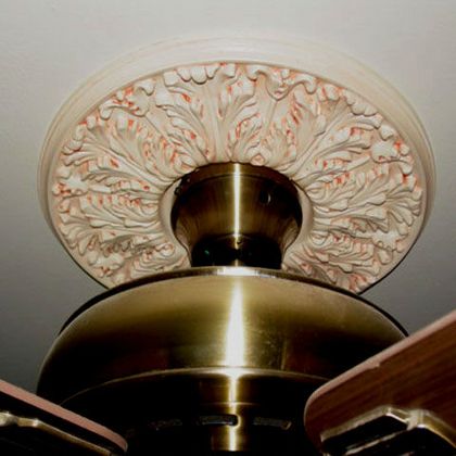 Ceiling Medallion with Terracotta wash