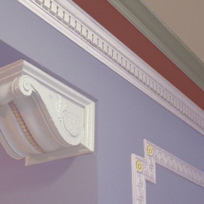 Painted compound cornices