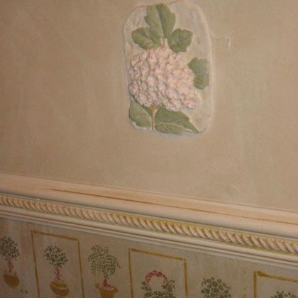 stencils on plaster