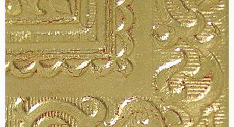 Gilded Crackled Ceiling Tiles Gold over Red Bole