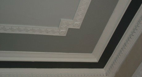 Completed compound cornice painting
